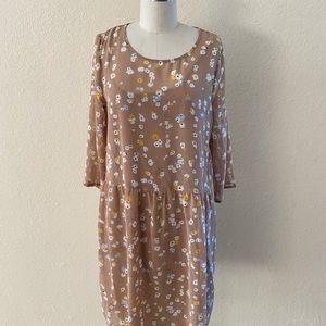 Flora Tan Long sleeve dress